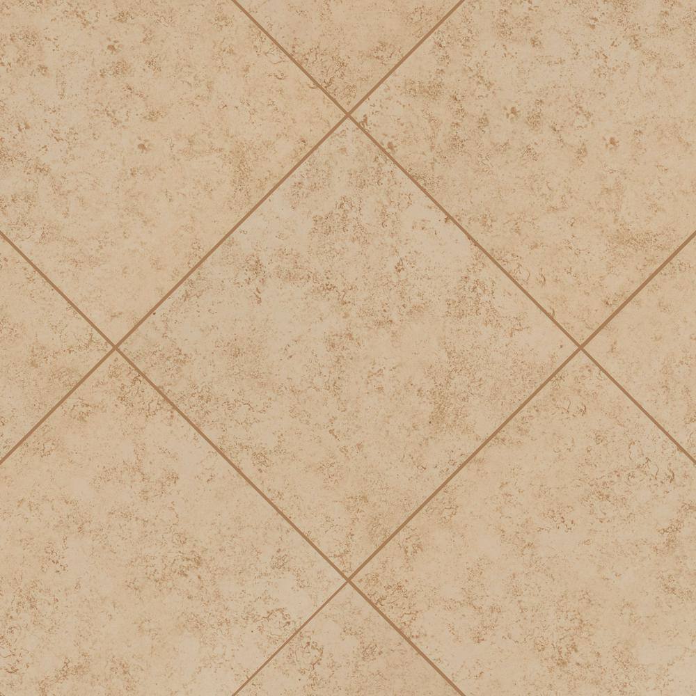 TrafficMaster Baja Beige 12 in. x 12 in. Matte Ceramic Floor and Wall Tile (15 sq. ft.Case) NHDBAJBEI1212C