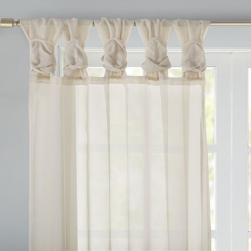 Madison Park 2-pack Elowen Twisted Tab Voile Sheer Window Curtains