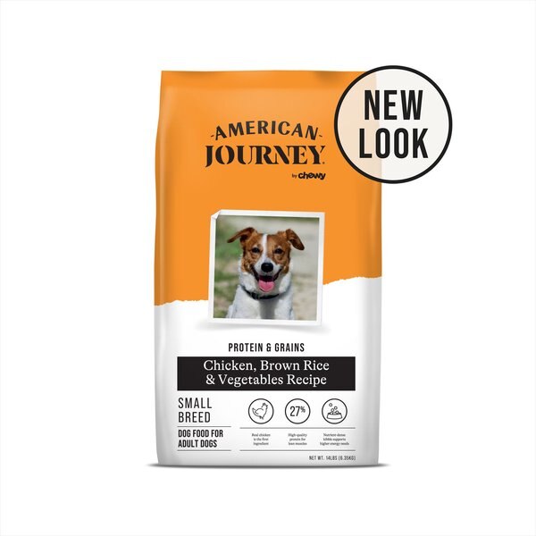 American Journey Active Life Formula Small Breed Chicken， Brown Rice and Vegetables Recipe Adult Dry Dog Food