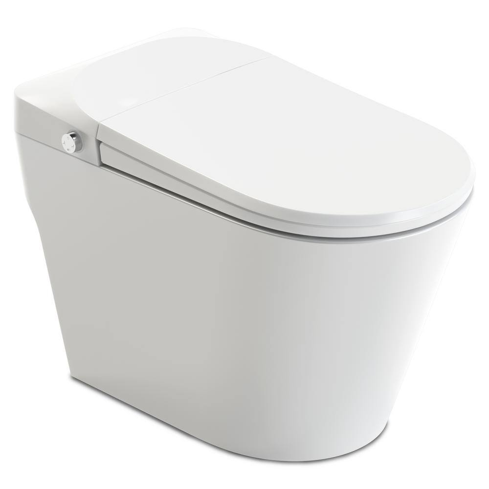 ANZZI ENVO Echo Elongated Smart Toilet Bidet in White with Auto Open Auto Close Auto Flush Heated Seat and Remote TL-STFF950WH