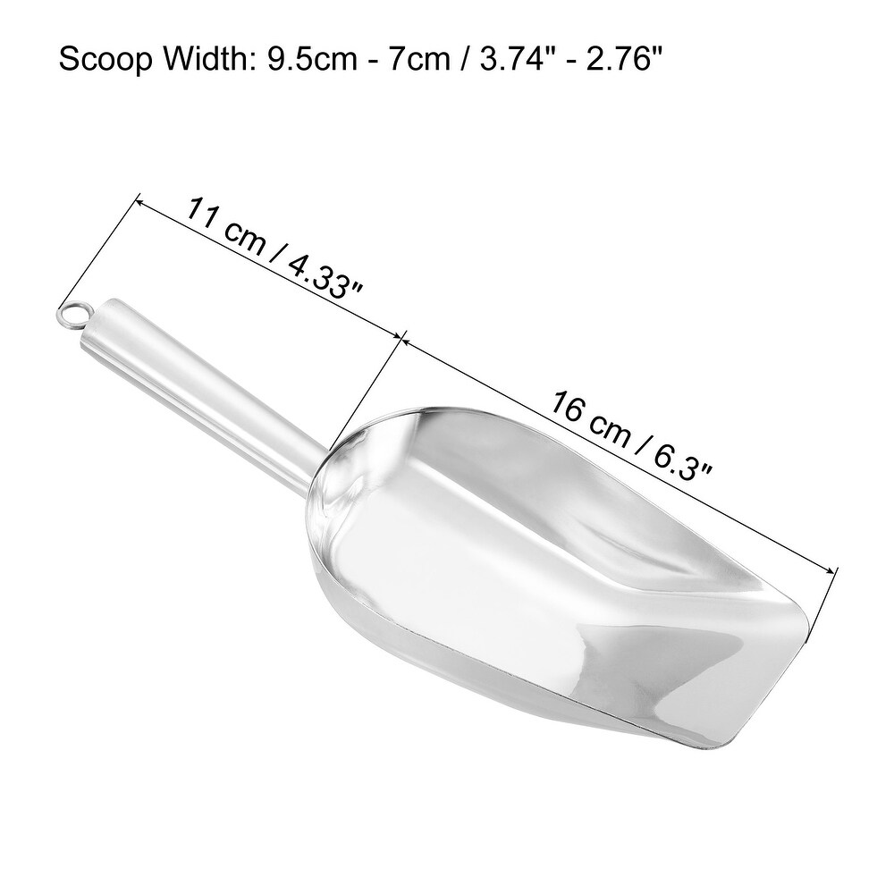 Ice Scoop with Hanging Loop Stainless Steel 10.6x2.8\