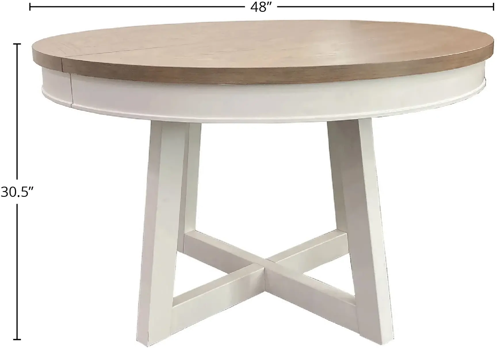 Americana White Round Dining Room Table