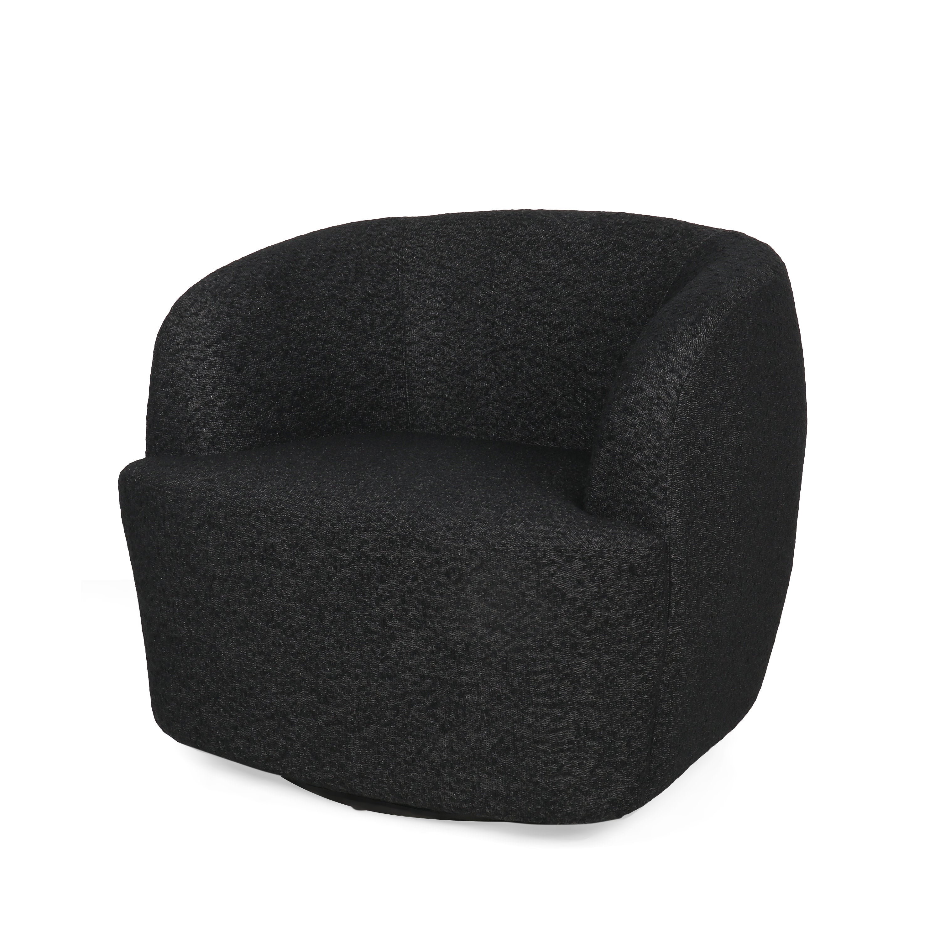 Sydmor Contemporary Boucle Upholstered Swivel Club Chair