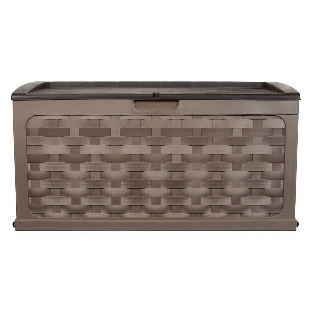 Starplast 88 Gallon Deck Box Plastic Mocha Brown