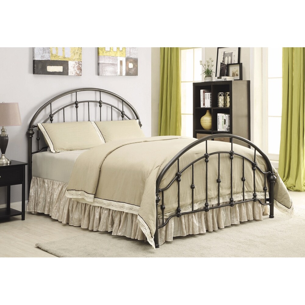 Juneau Transitional Dark Bronze Metal Bed