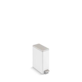 Dracelo 2.5 Gal. Small Trash Can with Quiet-Close Lid and Hand Free Foot Pedal in. White B07XTZ3RHX