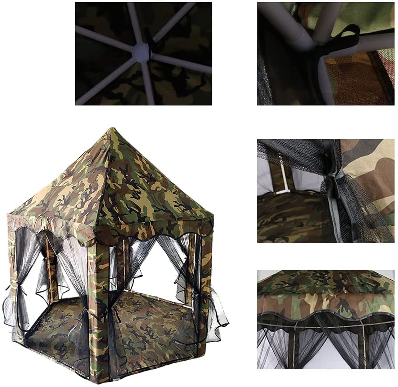 Camouflage Castle Kids Play Tent For Indoor And Outdoor