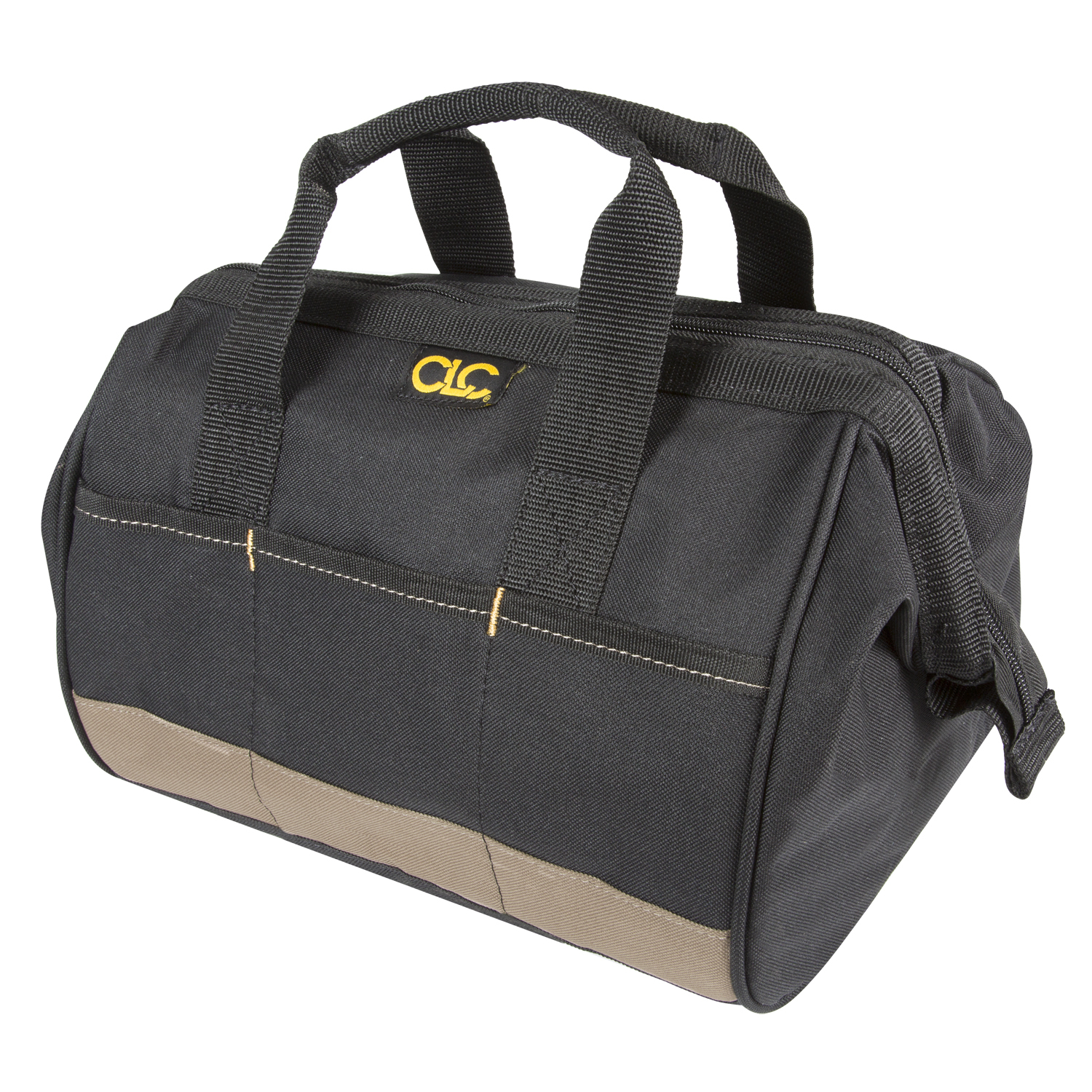 CLC 8.5 in. W X 8 in. H Polyester Tool Bag 14 pocket Black/Tan 1 pc