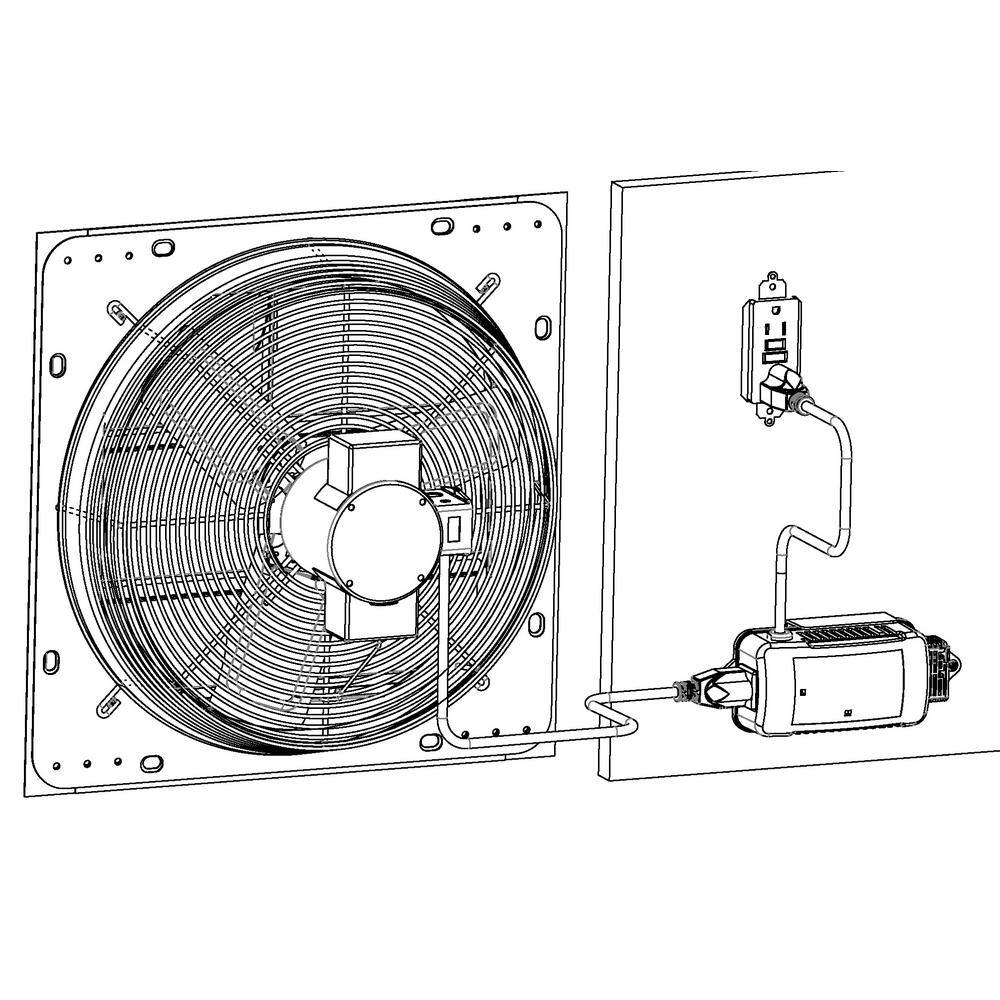 iLIVING Exhaust Fan Smart Remote Control Kit with Thermostat Humidistat Speed Controller White ILG8SFRC