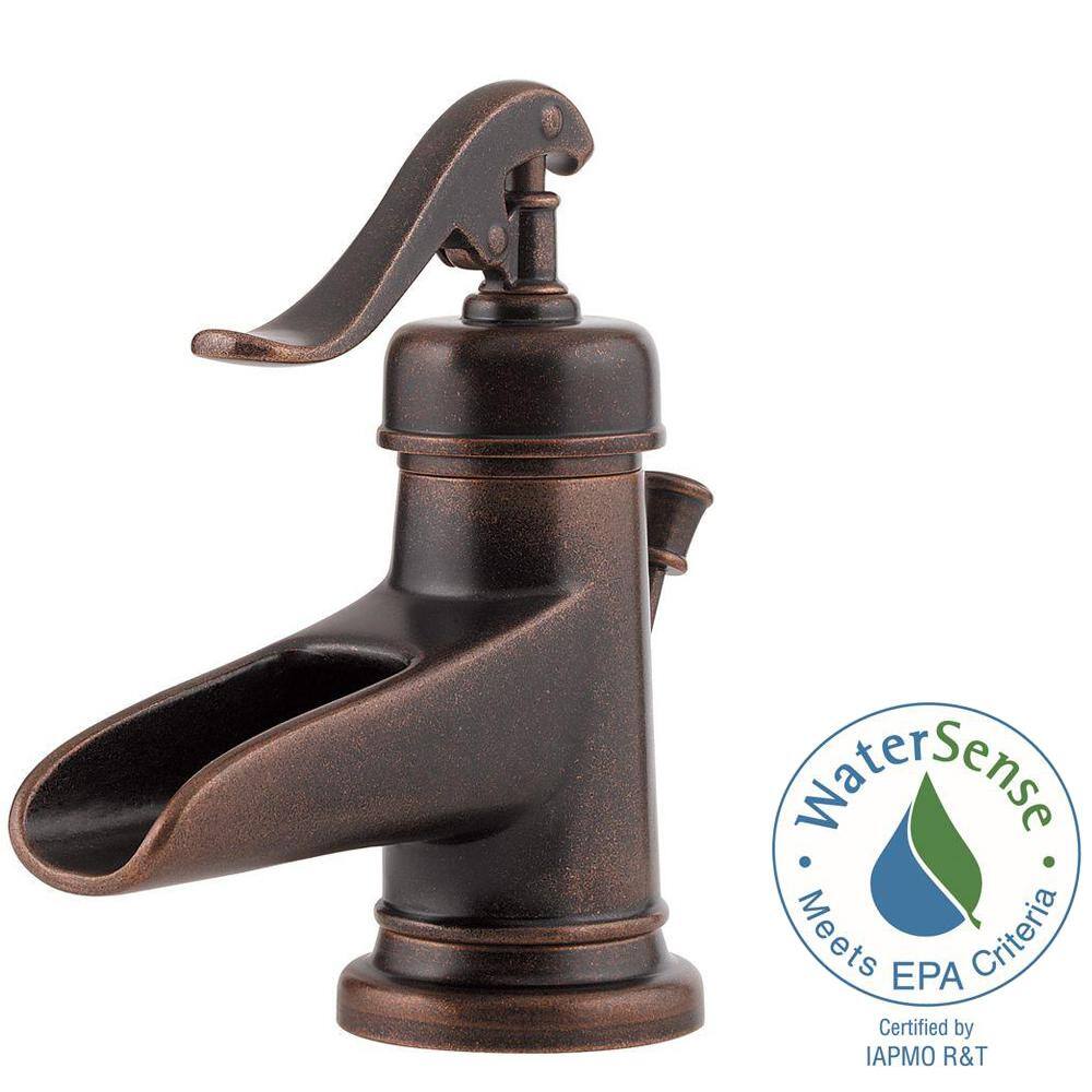 Pfister Ashfield 4 in. Centerset Single-Handle Bathroom Faucet in Rustic Bronze LF-042-YP0U