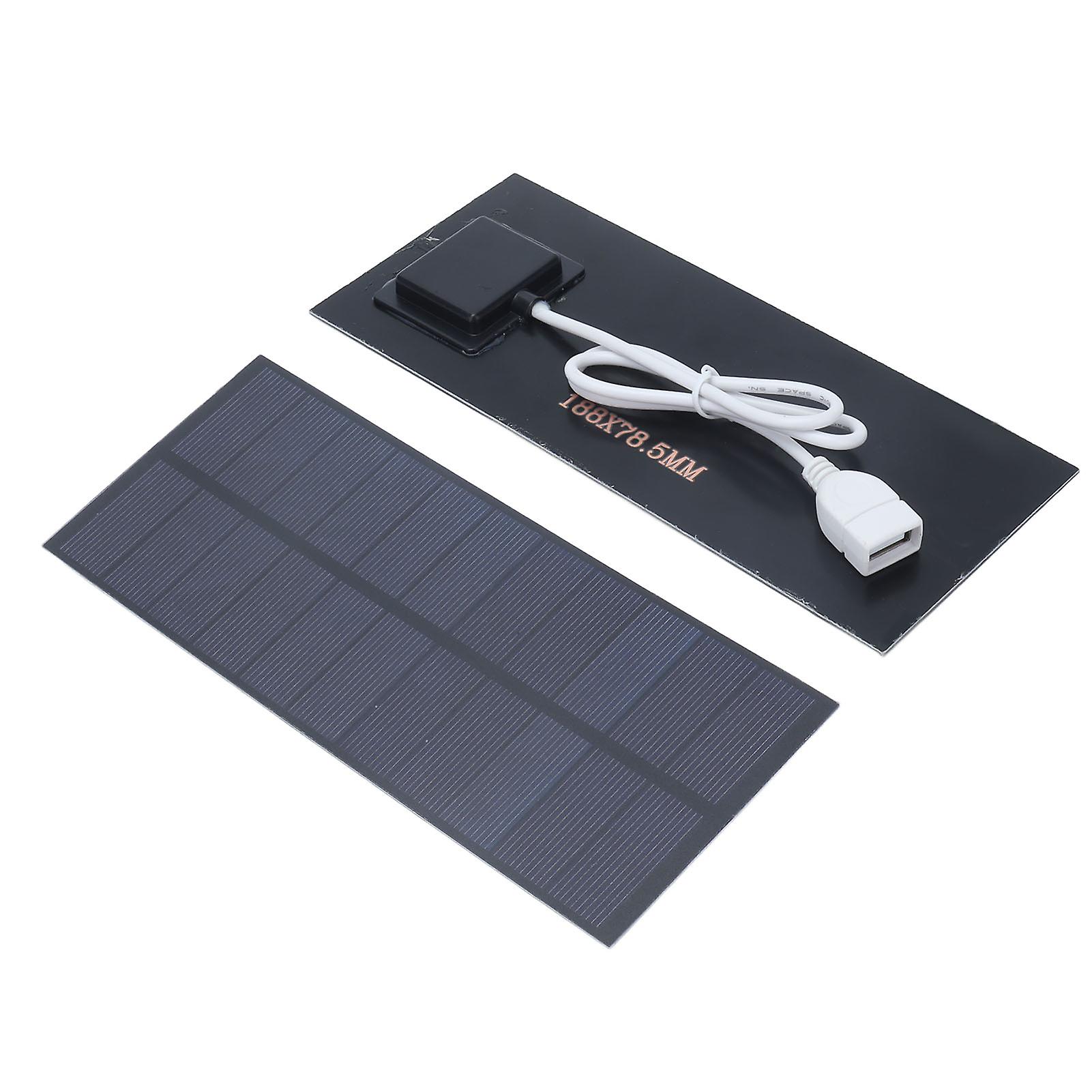 2.5w Solar Panel 188x78.5mm Solar Charging Board 3.7v5v Battery Charger High Conversion Efficiency And Portable For Greenhouse And Family