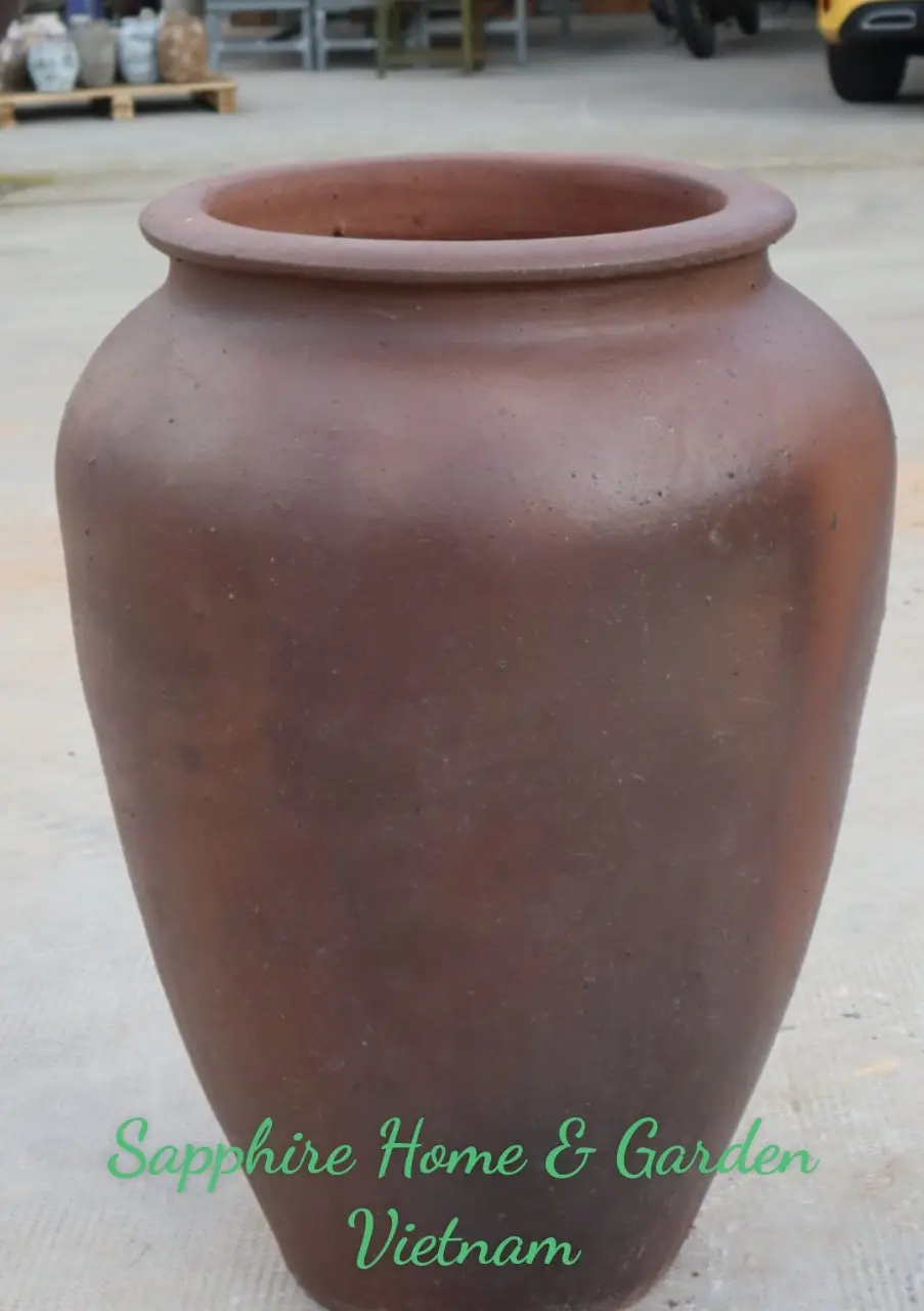 Black Clay Ceramic Pots for Plants Garden outdoor pottery Large Sandblasted Pots for garden outdoor pottery from Vietnam