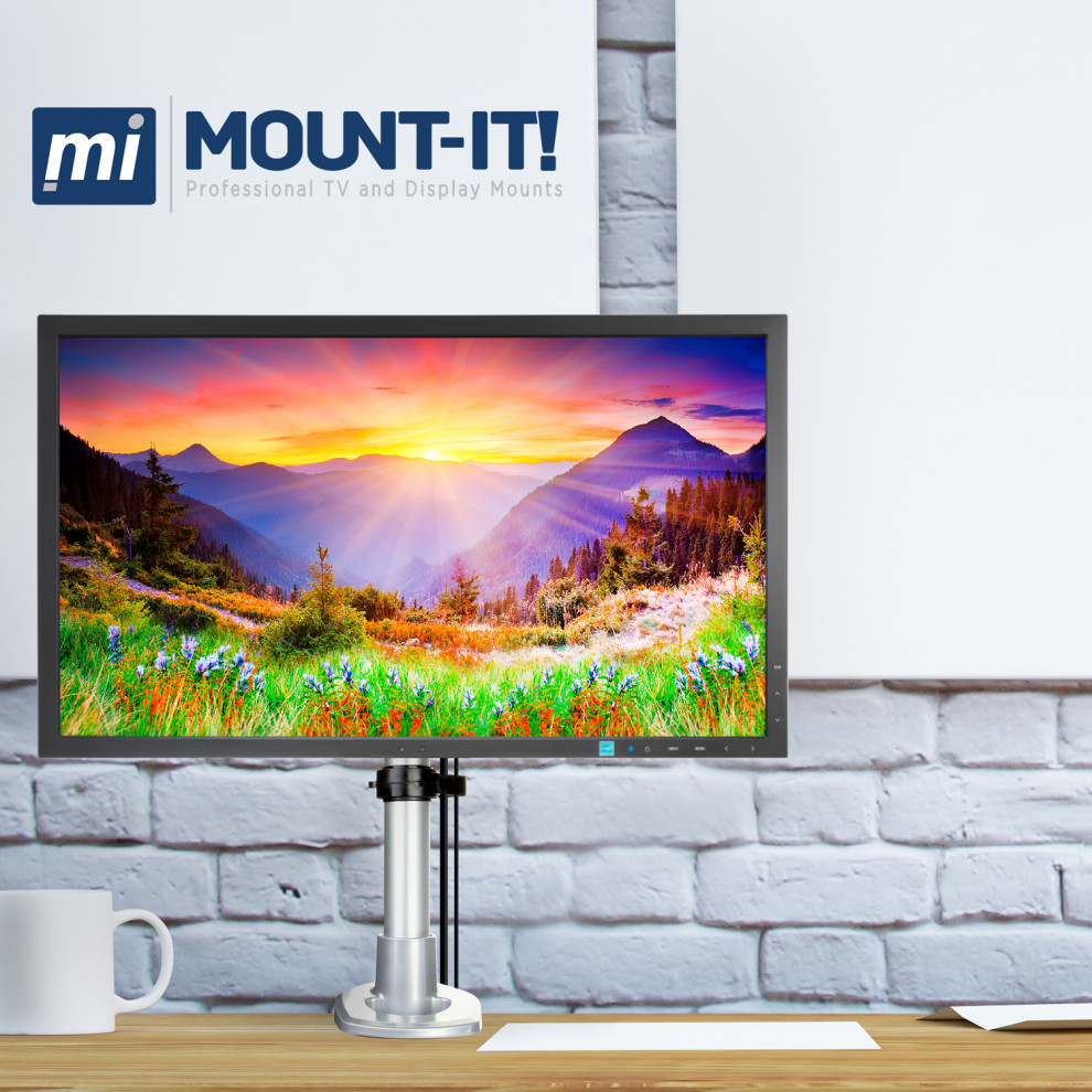 Mount It! Quick Connect Single Monitor Desk Mount Grommet   Contemporary   Entertainment Centers And Tv Stands   by Mount It! TV Wall  ampDesk Mounts  Houzz