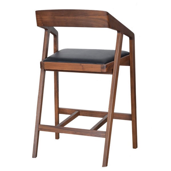 Aurelle Home Pio Modern Solid Wood Counter Stool