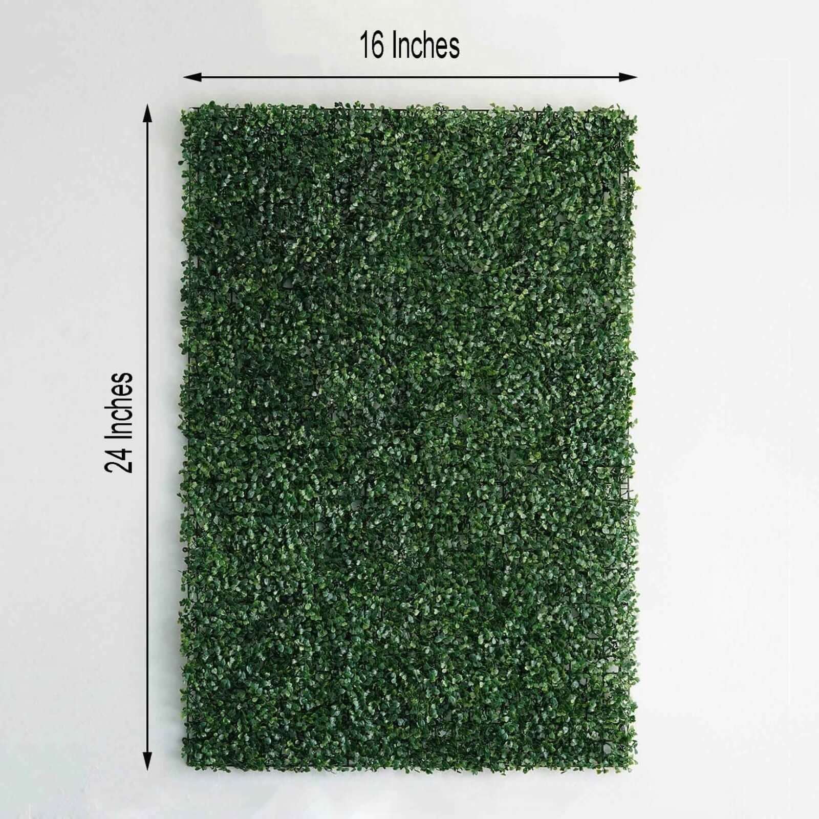 Dark Green Boxwood Hedge Garden Wall Backdrop Mat 4 Artificial Panels 11 Sq ft.