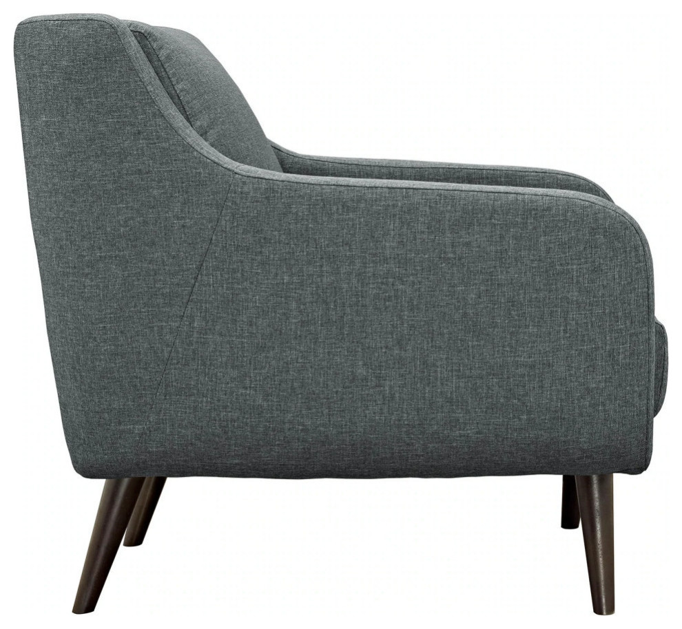 Mila Gray Upholstered Fabric Armchair   Modern   Armchairs And Accent Chairs   by Rustic Home Furniture Deco  Houzz