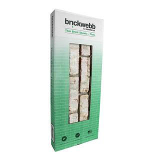 Old Mill Brick 28 in. x 10.5 in. x .0.5 in. Brickwebb Glacier Bay Thin Brick Sheets (Box of 4-Sheets) BW-370049CS