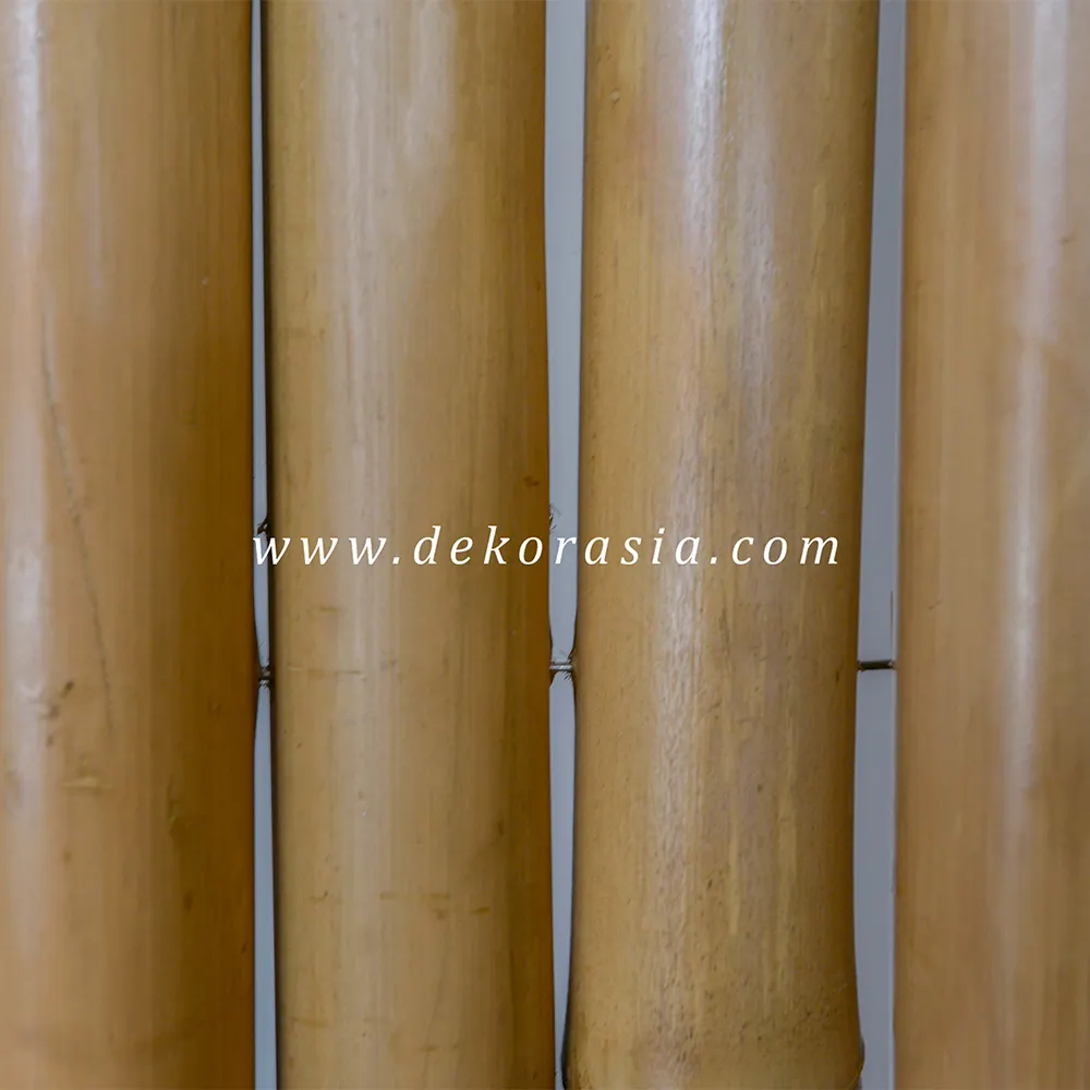 Full Round Roll Bamboo Fence with Stainless Steel  Natural Bamboo Fences for Home Decoration