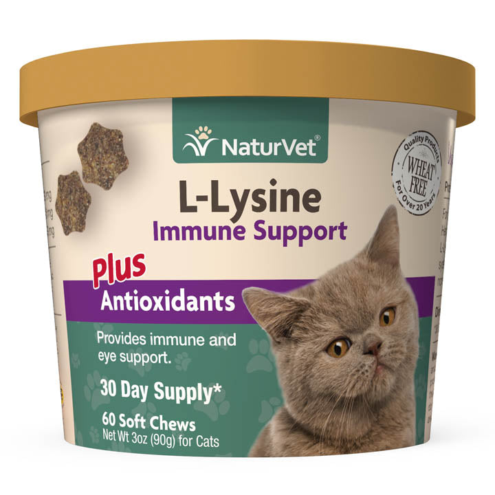 NaturVet L-Lysine Immune Support for Cats 60-ct