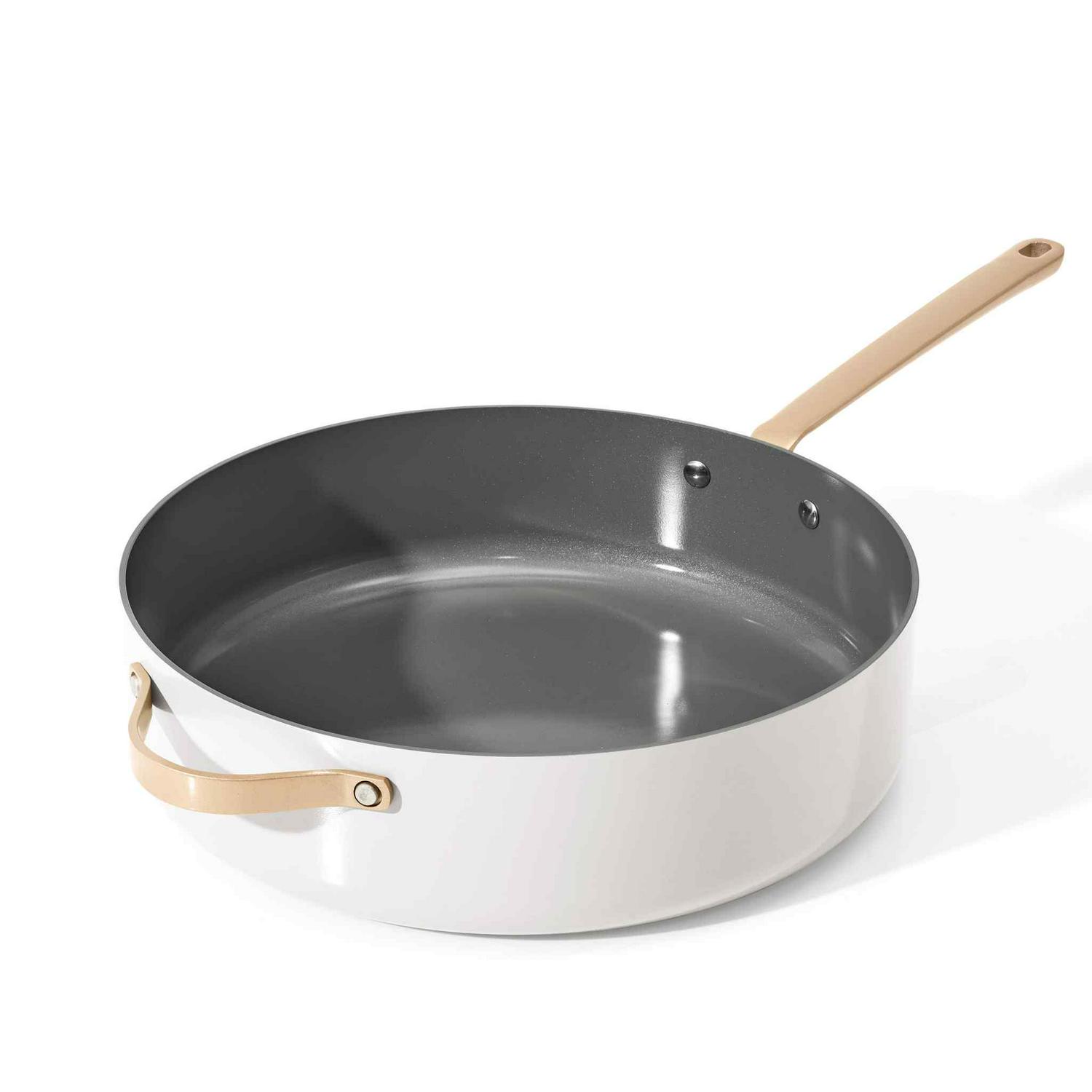 Beautiful 55 Quart Ceramic NonStick Saute Pan White Icing by Drew Barrymore  Crowdfused