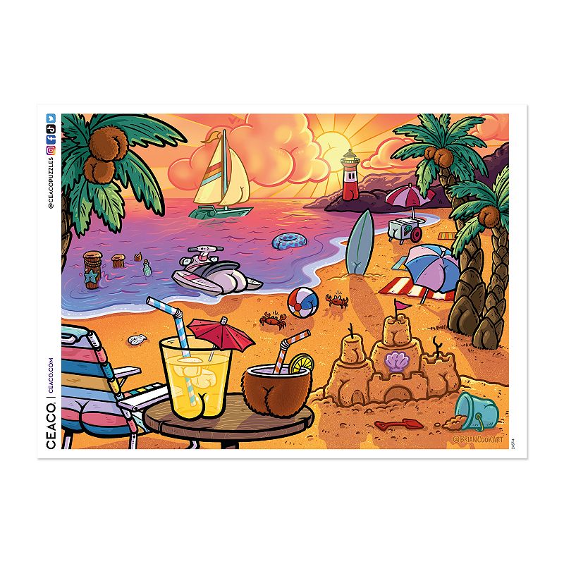 Ceaco Butts On Things Suns Out 500-Piece Jigsaw Puzzle