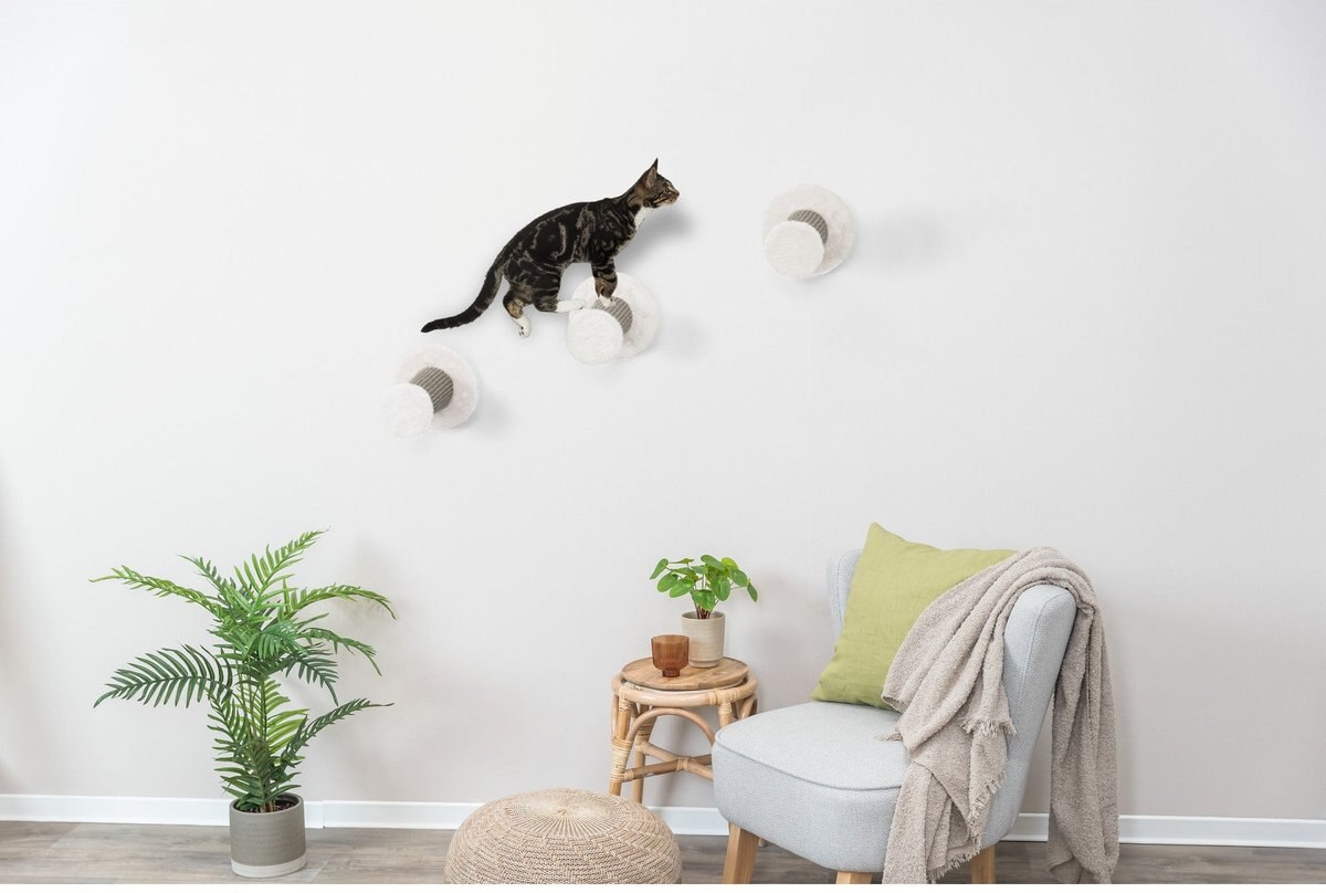 TRIXIE Cat Wall Mount Climbing Steps， 3 count