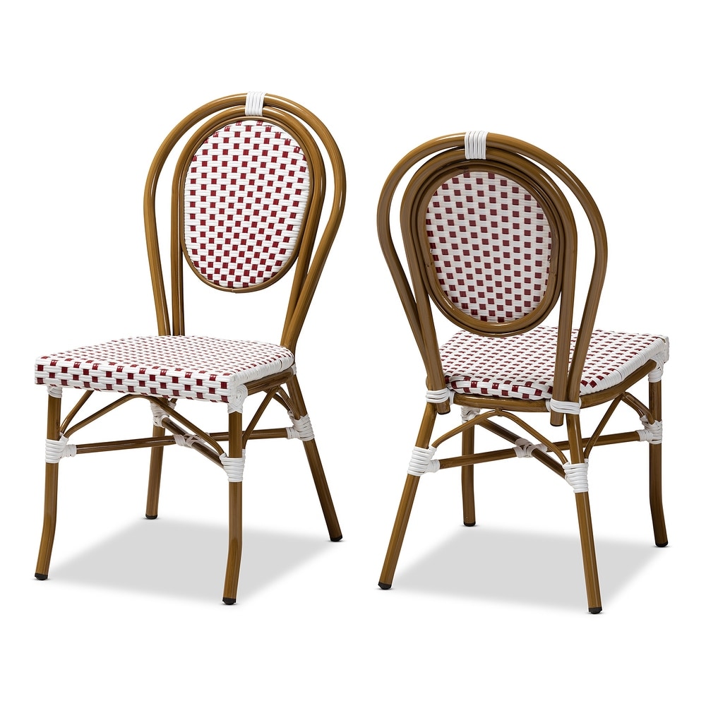 Indoor and Outdoor Stackable Dining Chair 2 Piece Set by Baxton Studio