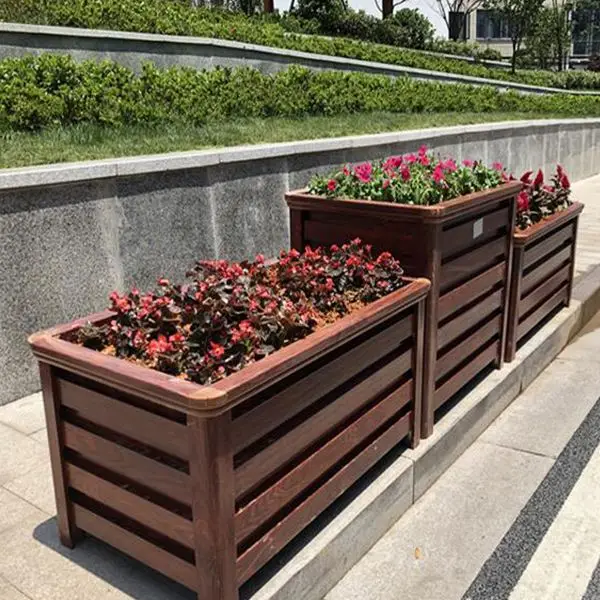 Aluminum Factory Directly Supply Outdoor modern flower aluminium alloy large planter pot box