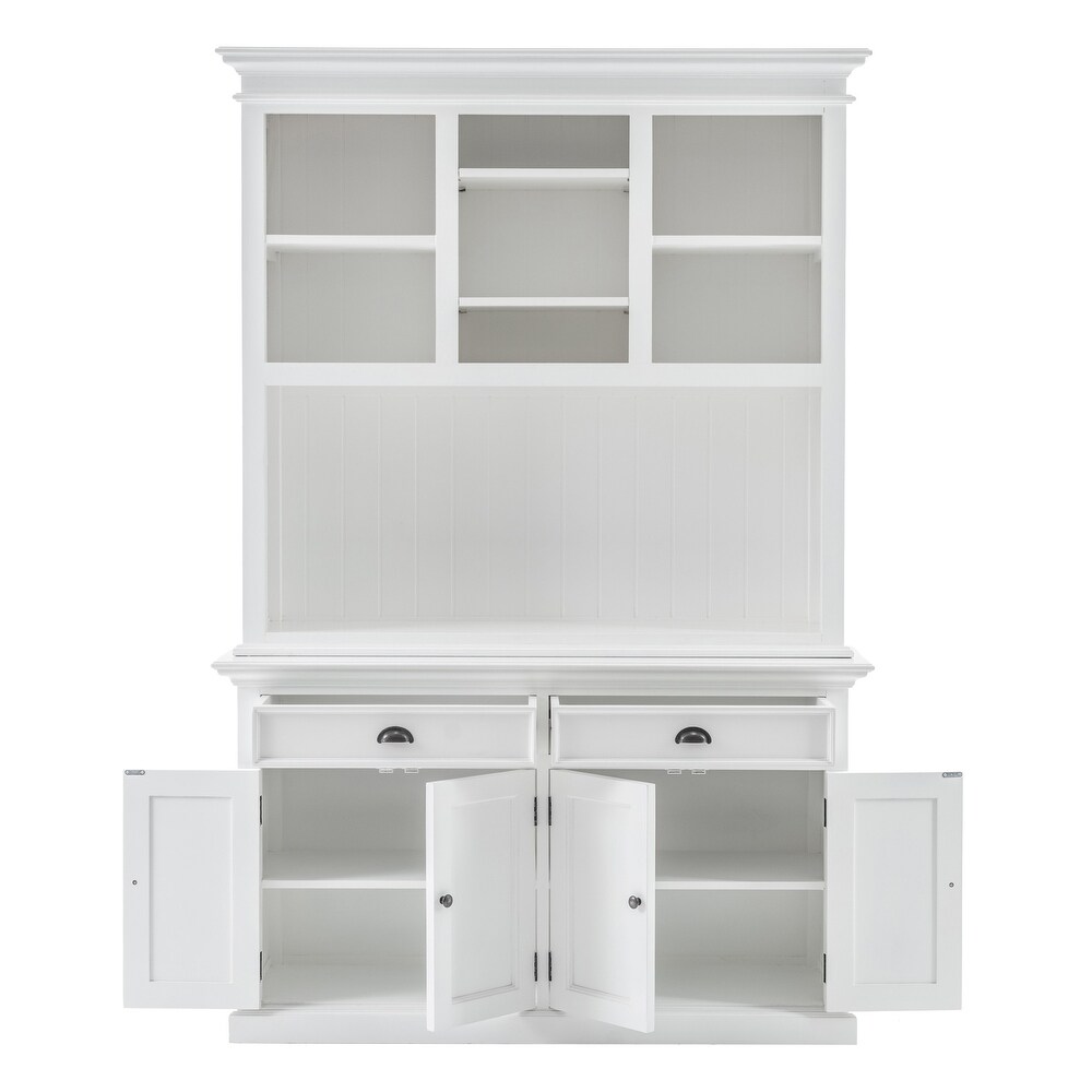 Classic White Buffet Hutch Unit with 2 Adjustable Shelves   57.09\