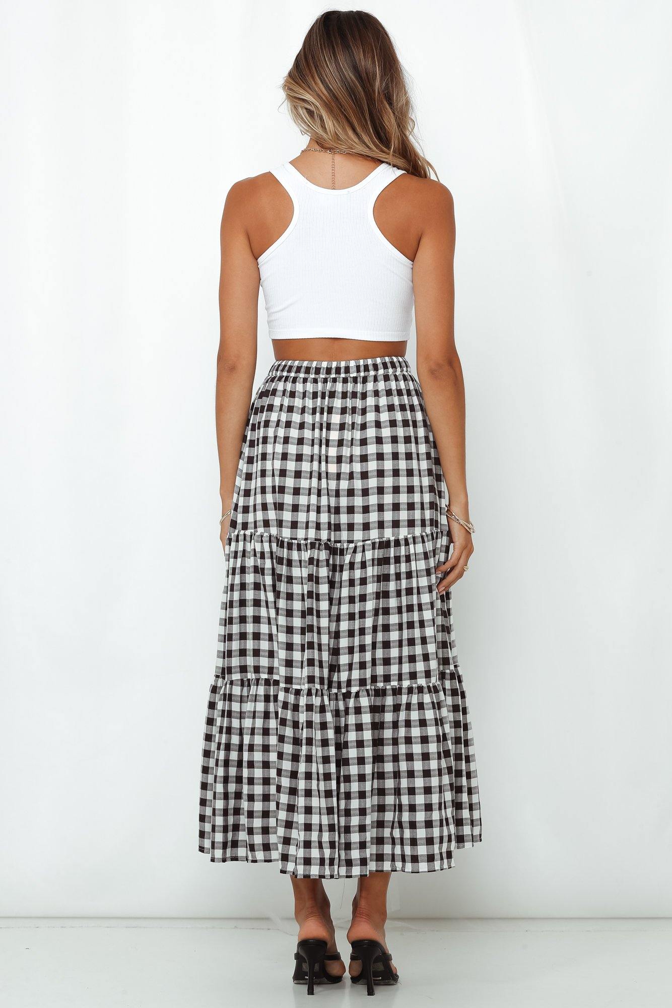 Looking For Fun Maxi Skirt Black