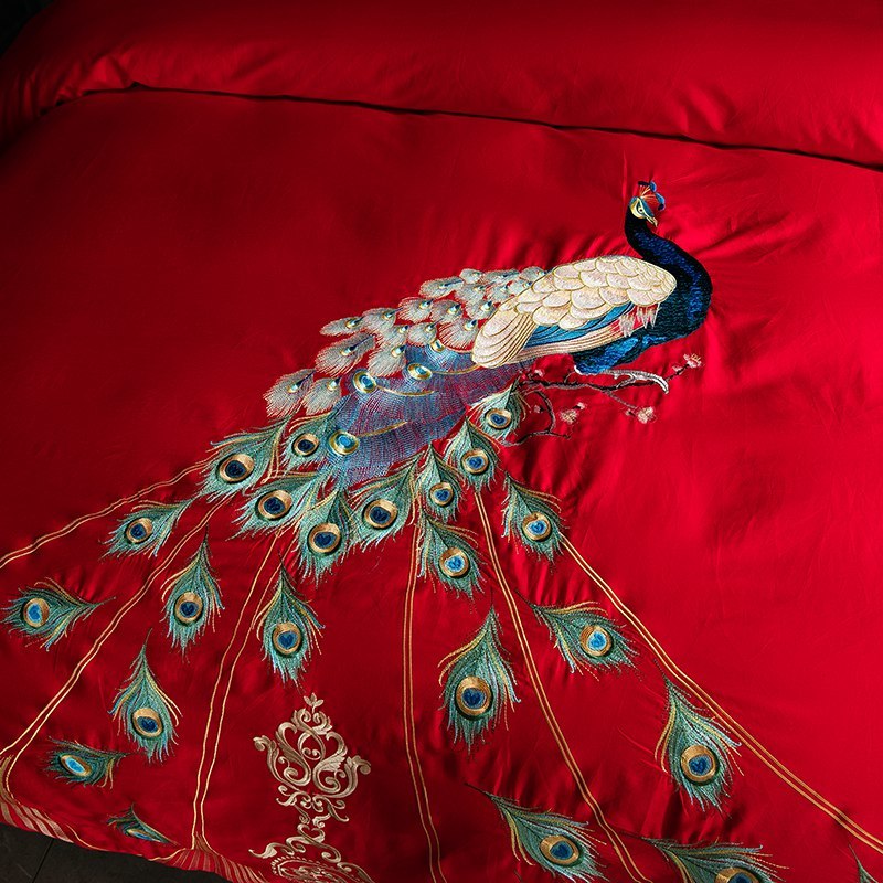 BlueCloud Peacock Bedding Set