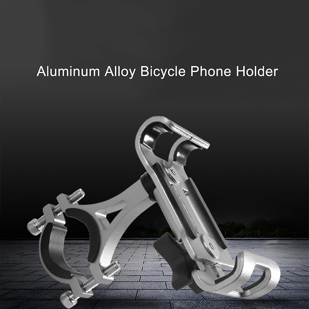 Mountain Bicycle Mtb Aluminum Alloy Phone Holder Motorcycle Cellphone Handlebar Mount Cradle Adjustable 360 Rotatable Bike Smartphones Bracket Light B