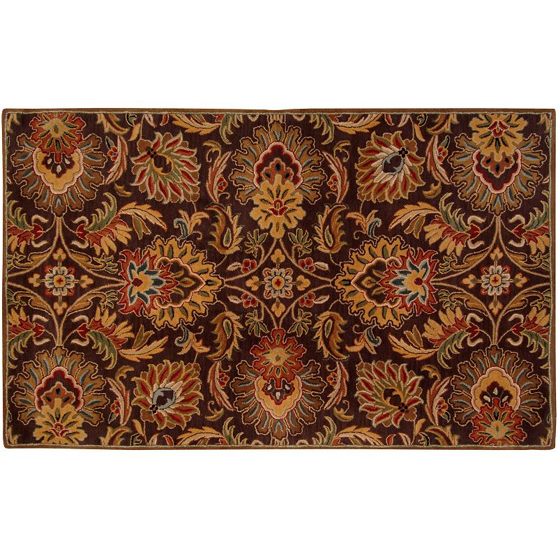 Decor 140 Caesar Black Floral Rug