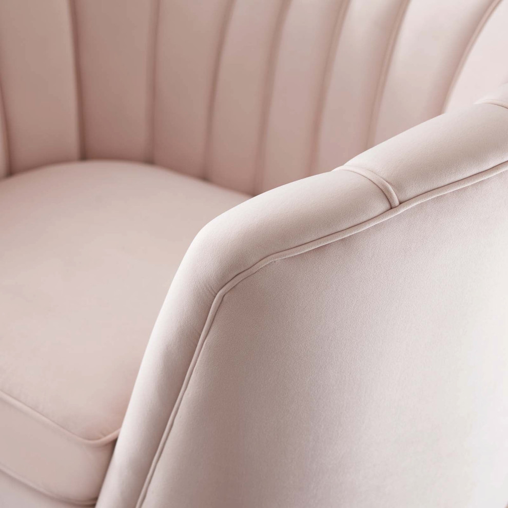 Leilani Pink Performance Velvet Armchair   Contemporary   Armchairs And Accent Chairs   by V.S.D Furniture  Houzz