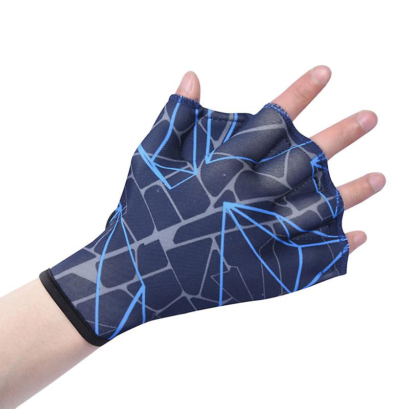 Unisex Nylon Swimming Gloves Aquatic Swimming Webbed Gloves Water Training Hands Webbed Flippers Floral Print Swim Gear Gloves