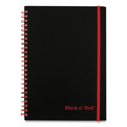 Black n' Red Flexible Cover Twinwire Notebook， SCRIBZEE Compatible， 1 Subject， Wide/Legal Rule， Black Cover， 8.25 x 5.63， 70 Sheets (C67009)