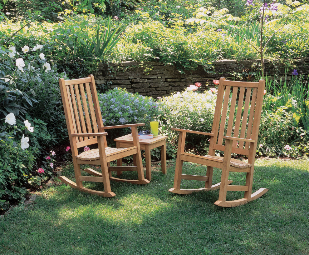 Classic Rocking Chair  Natural   Transitional   Outdoor Rocking Chairs   by Oxford Garden  Houzz