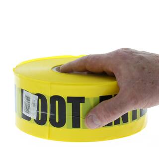 IDEAL 3 in. x 1000 ft. Barricade Tape Caution Do Not Enter Yellow 42-002