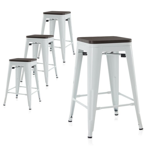 BELLEZE 24 / 30 Seat Height Metal Barstools， 46 Selections Available