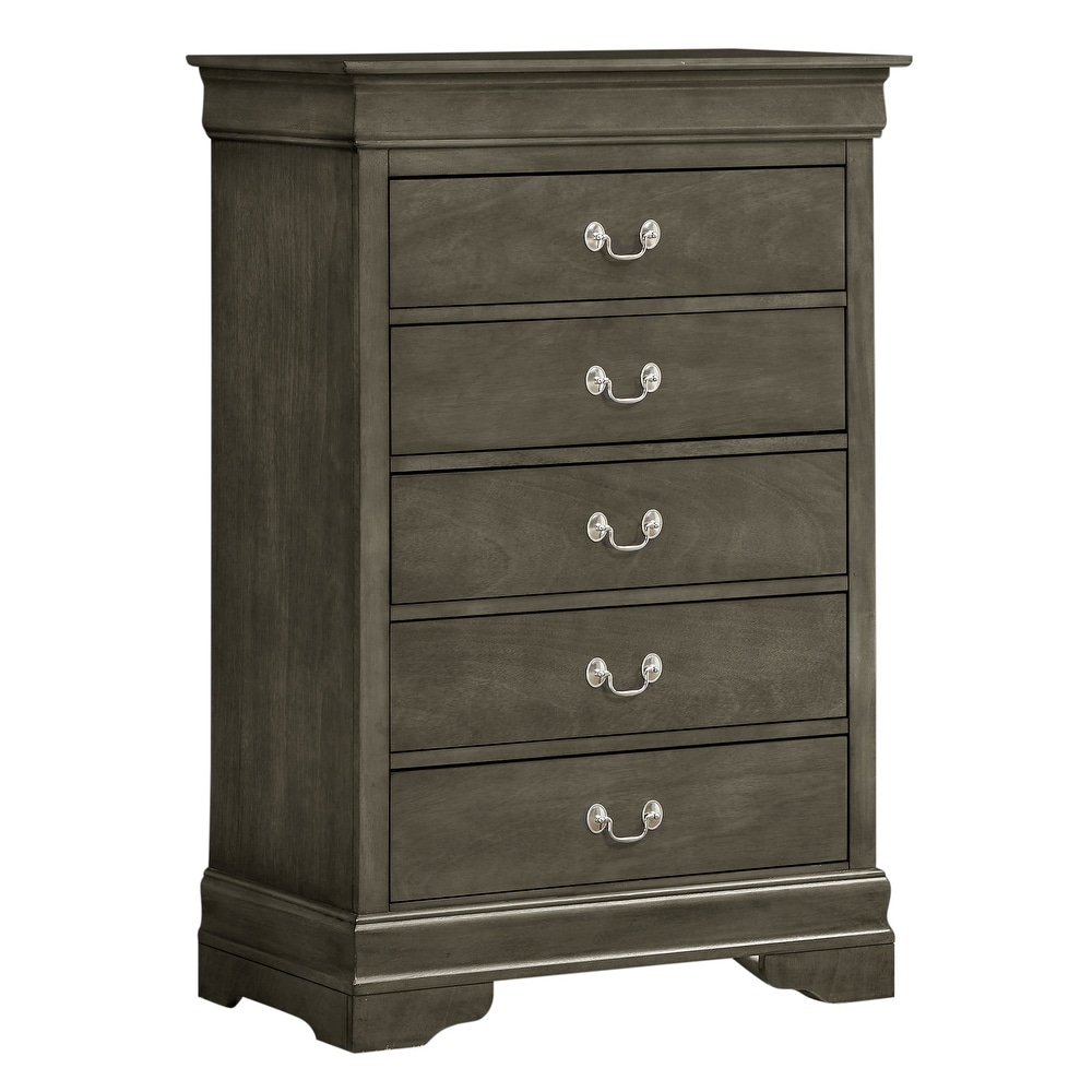 Louis Phillipe 5 Drawer Chest of Drawers (33 in L. X 18 in W. X 48 in H)