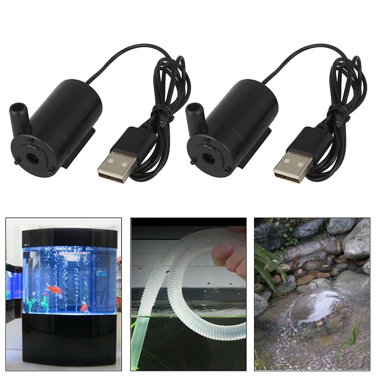 2pcs Usb Plug 1m Cable Mute Small Water Pump Mini Submersible Pump 5v 1.0a Tools Usa