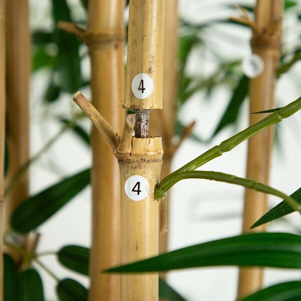 11' Artificial Bamboo Tree with Real Bamboo Trunks