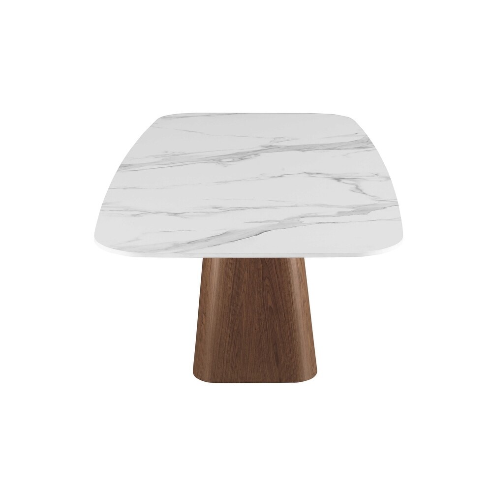 Somette Kenny Modern Marbleized Dining Table