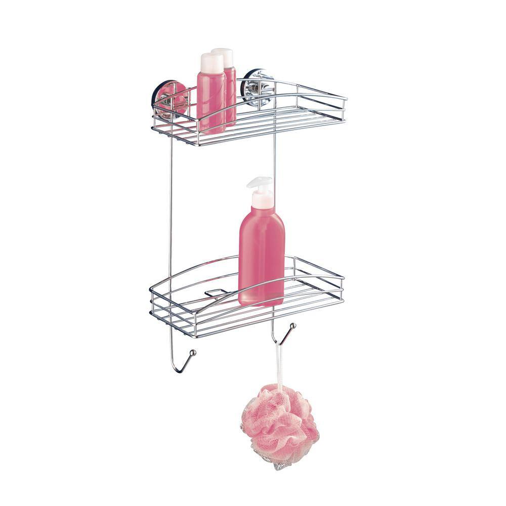 Wenko Vacuum Loc 2-Tier Wall Shelf in Chrome 20886100