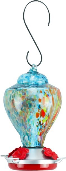 Red Carpet Studios Hummingbird Feeder， Blue， 37.19-oz