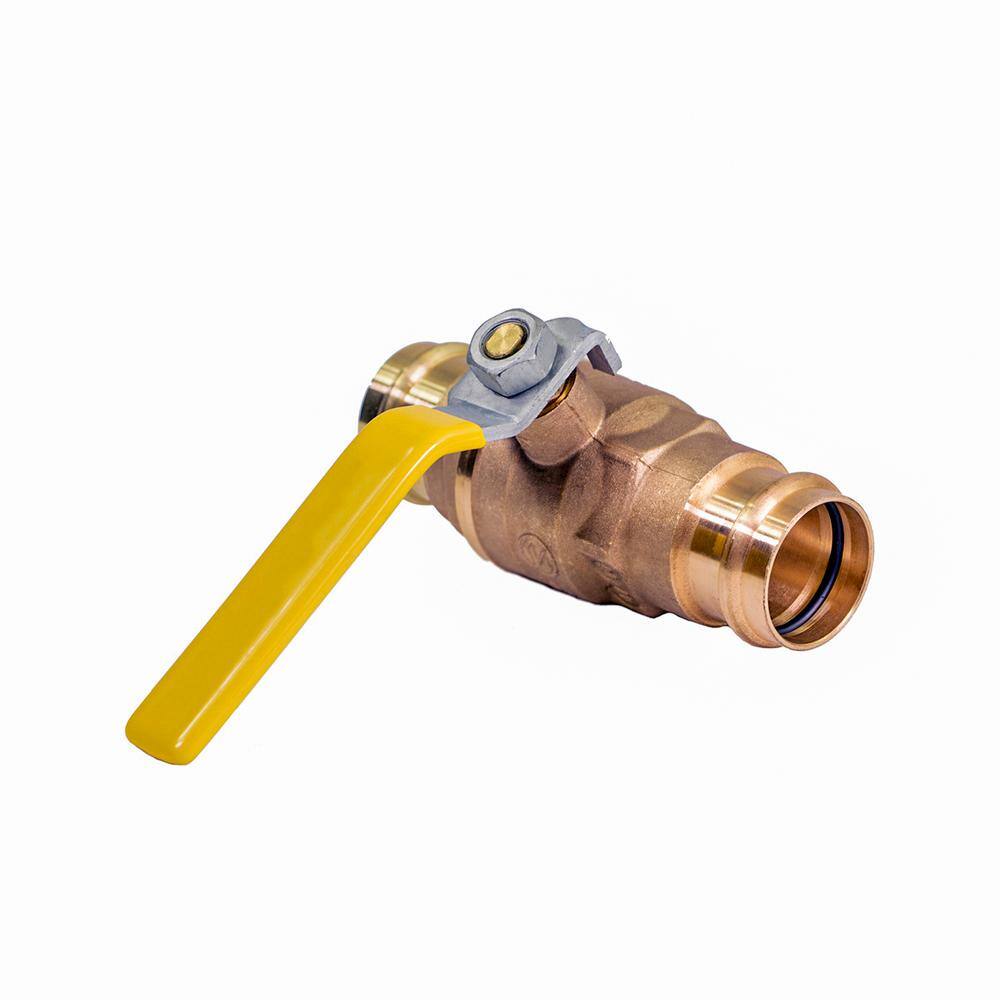 The Plumber's Choice 34 in. Brass Double-O-Ring Press Ball Valve (Pack of 5) VLV532034-5