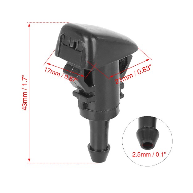 Unique Bargains 2pcs 68024312ab Windshield Washer Nozzle Jet Spray Single Hole For Chrysler 200 11 14