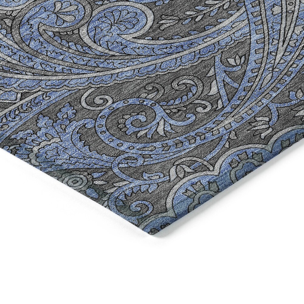 Machine Washable Indoor/ Outdoor Chantille Traditional Paisley Rug