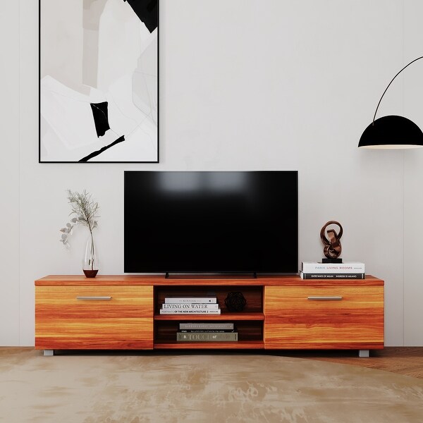 TV Stand for 70 Inch TV Stands， Media Console Entertainment Center Television Table