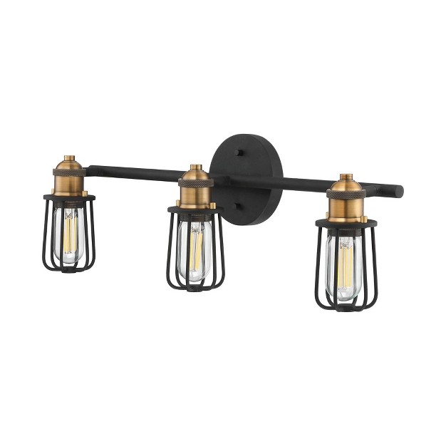 3 light Rori Industrial Vanity Light Fixture Black bronze Nathan James